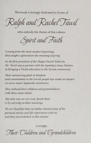 Cover for Stories of Spirit and Faith, Fascinating tales from life in Aleppo (Artscroll Sephardic Mesorah Series)
