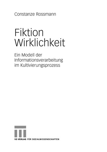 Cover for Fiktion Wirklichkeit