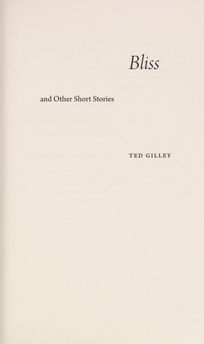 Cover for Bliss and other short stories