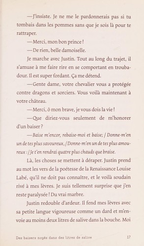 Cover for Des baisers noyés dans des litres de salive