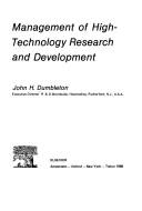 Cover for Management of High-Technology Research and Development