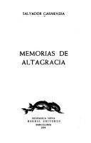 Cover for Memorias de altagracia.