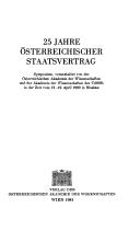 Cover for 25 Jahre österreichischer Staatsvertrag