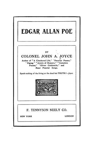 Cover for Edgar Allan Poe