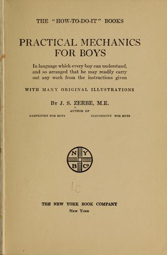 Cover for Practical mechanics for boys