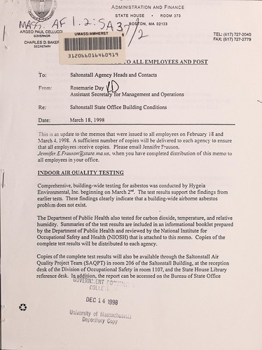 Cover for Saltonstall State Office Building conditions