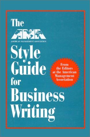 Cover for The AMA style guide for business writing