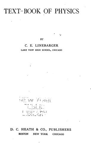 Cover for Text-book of physics
