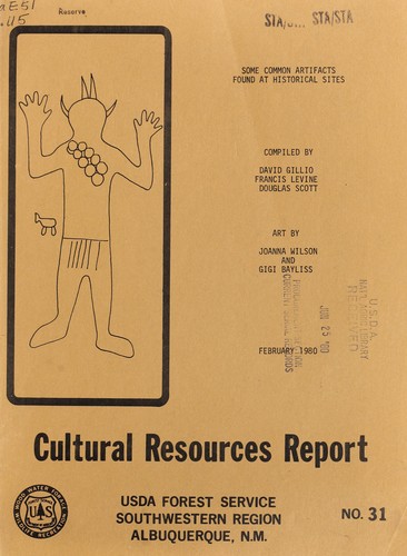 Cover for Some common artifacts found at historical sites