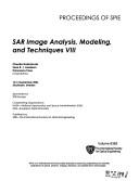 Cover for SAR image analysis, modeling, and techniques VIII