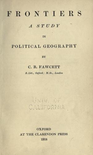 Cover for Frontiers