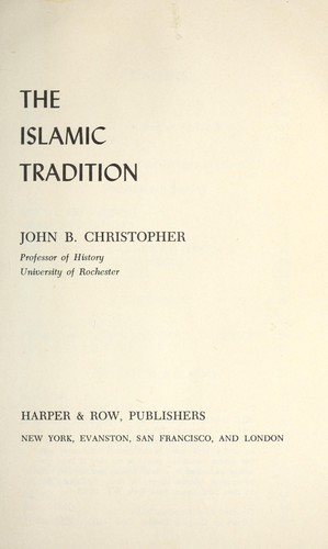 Cover for The Islamic tradition