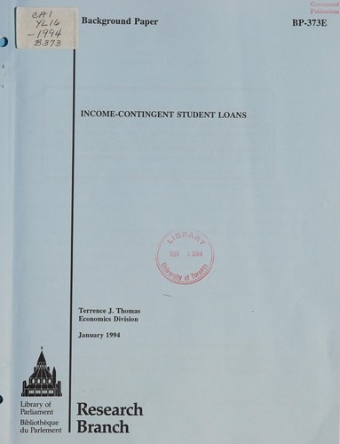 Cover for Income-contingent student loans