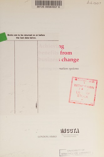 Cover for Achieving Benefits from Business Change Exploiting Information Systems