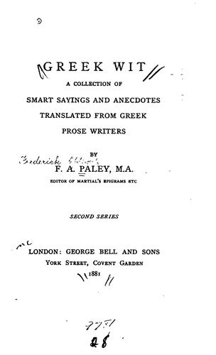 Cover for Greek wit
