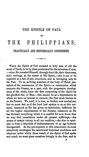 Cover for The epistle of Paul to the Philippians and the General epistle of James, explained. To which is ...
