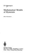 Cover for Mathematical models of hysteresis
