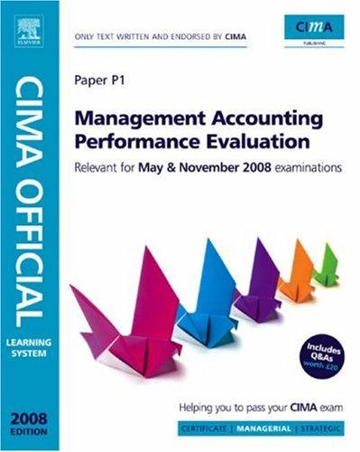 Cover for CIMA Learning System Management Accounting - Performance Evaluation, Fourth Edition (CIMA Managerial Level 2008)
