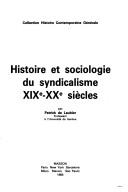 Cover for Histoire et sociologie du syndicalisme XIXe-XXe siècles.
