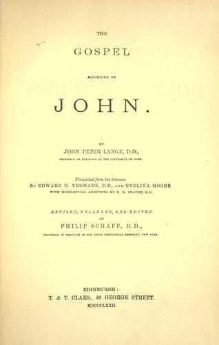 Cover for Gospel according to John.