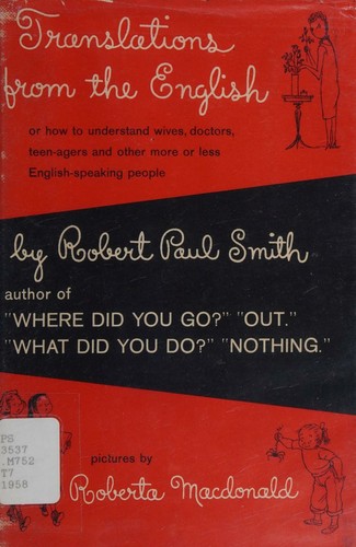 Cover for Translations from the English