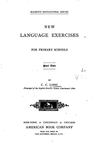 Cover for New language exercises for primary schools.