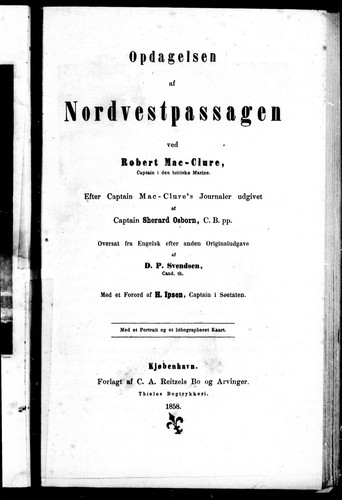 Cover for Opdagelsen af Nordvestpassagen