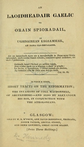 Cover for An Laoidheadair Gaelic na ain spioradail