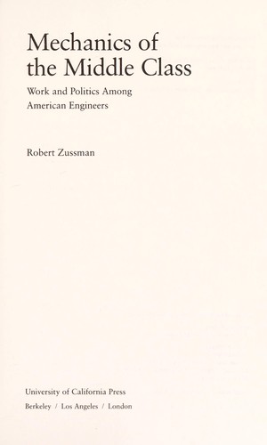 Cover for Mechanics of the middle class