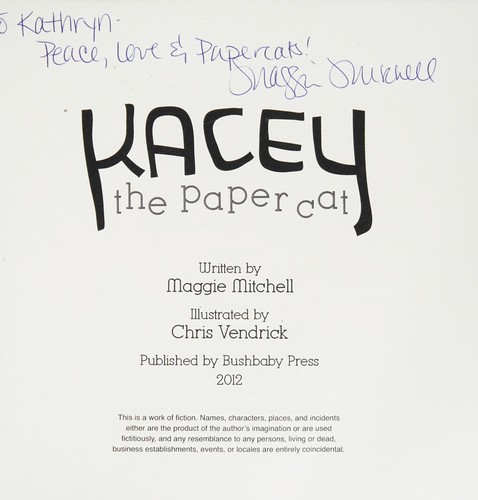 Cover for Kasey the paper cat