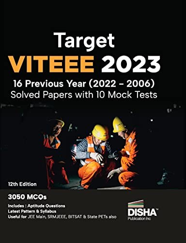 Cover for Target VITEEE 2023 - 16 Previous Year  Solved Papers with 10 Mock Tests 12th Edition Physics, Chemistry, Mathematics, & Quantitative Aptitude 3050 PYQs