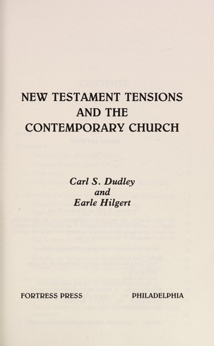 Cover for New Testament tensions and the contemporary church