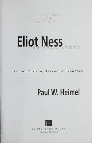 Cover for Eliot Ness : the real story