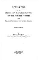 Cover for Speakers of the House of Representatives of the United States