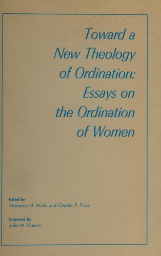 Cover for Toward a new theology of ordination