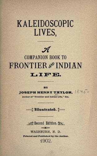 Cover for Kaleidoscopic lives