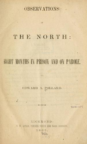 Cover for Observations in the North