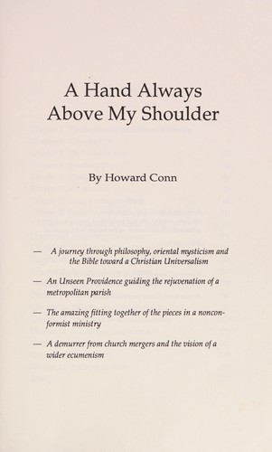 Cover for A hand always above my shoulder