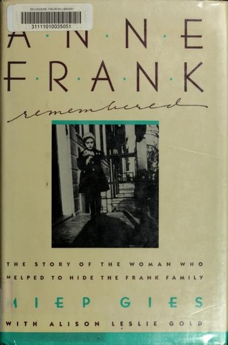 Cover for Anne Frank remembered