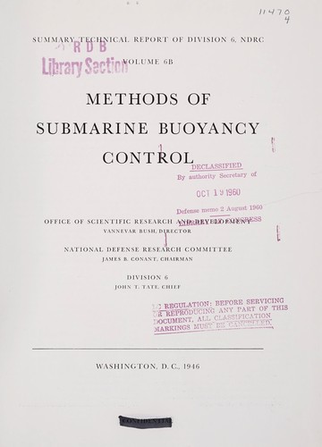 Cover for Methods of submarine buoyancy control