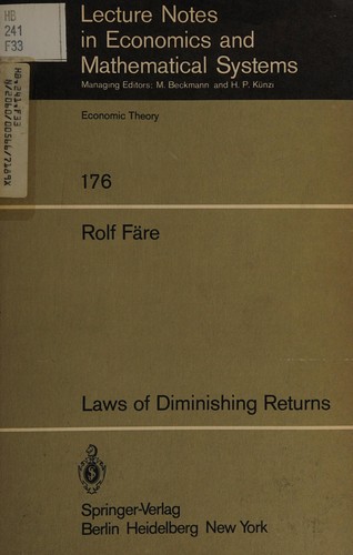 Cover for Laws of diminishing returns