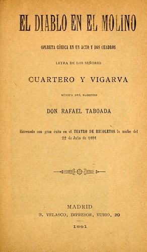 Cover for El diablo en el molino