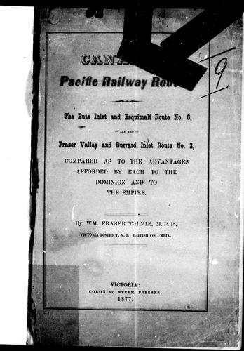 Cover for Canadian Pacific Railway route