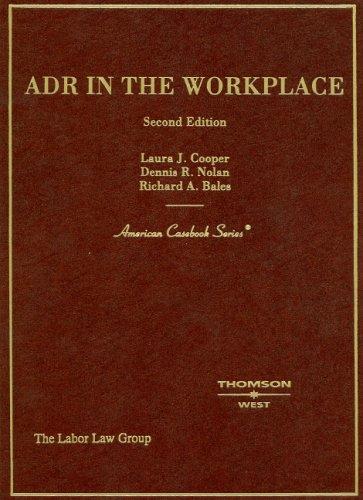 Cover for ADR in the Workplace (American Casebook Series) (American Casebook Series)