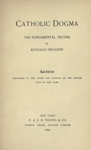 Cover for Catholic dogma