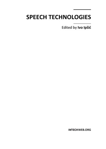 Cover for Speech technologies