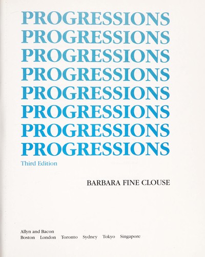 Cover for Progressions