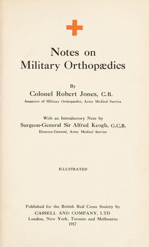 Cover for Notes on military orthopædics