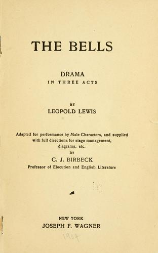 Cover for The bells; drama in three acts