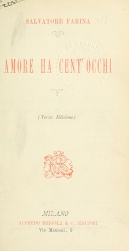Cover for Amore ha cent'occhi